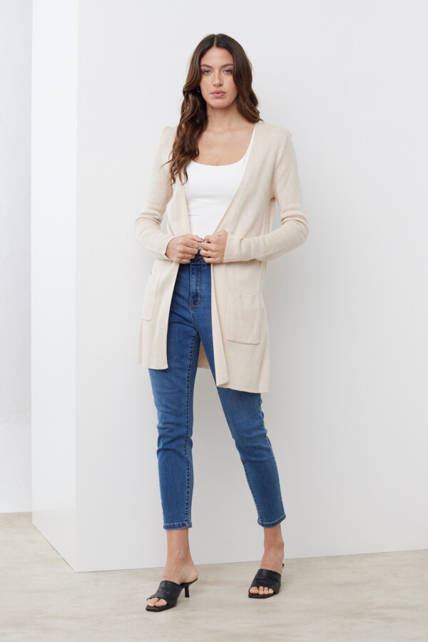 Cardigan Bolsillos BEIGE