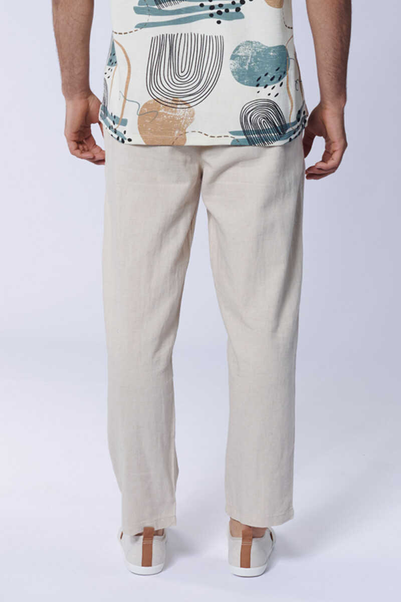 Pantalón de lino Beige