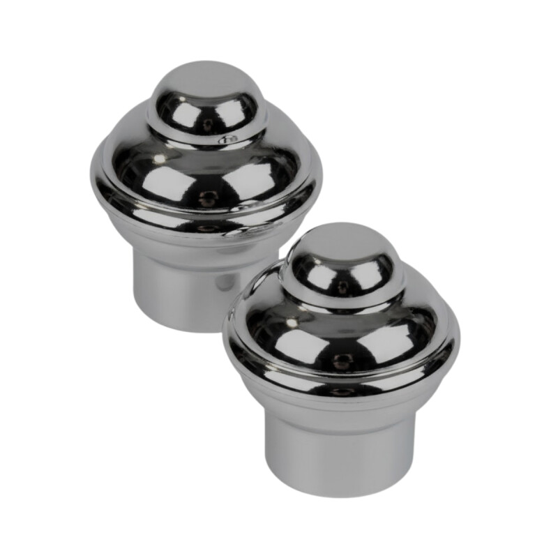 Barrote cromado metal 2,00m 28mm + 2 soportes PLATEADO