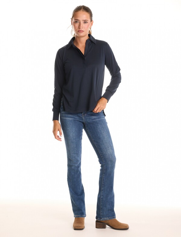 Remera Cuello Camisa MARINO