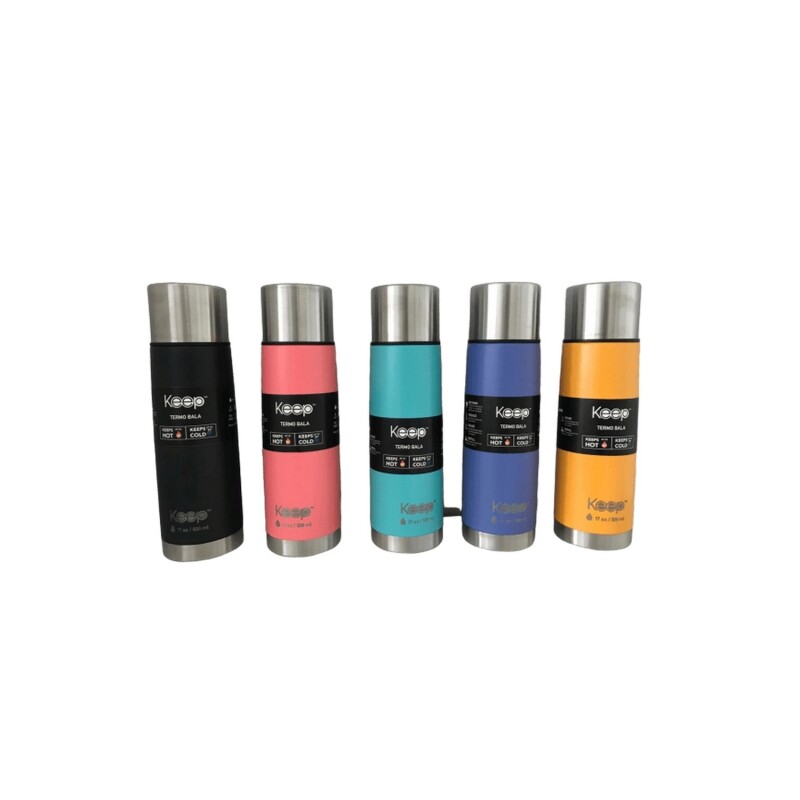 Termo bala Keep Rubber 500ml en acero inox. Surtido