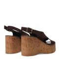Sandalias de Mujer Bottero con Plataforma de Corcho Marrón Café