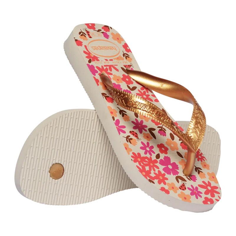 Sandalias Havaianas Kids Flores FC Niños Beige/dorado