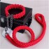 Correa Collar Reforzado Perros Semi Ahorque Cuerda Trenzada Variante Color Rojo
