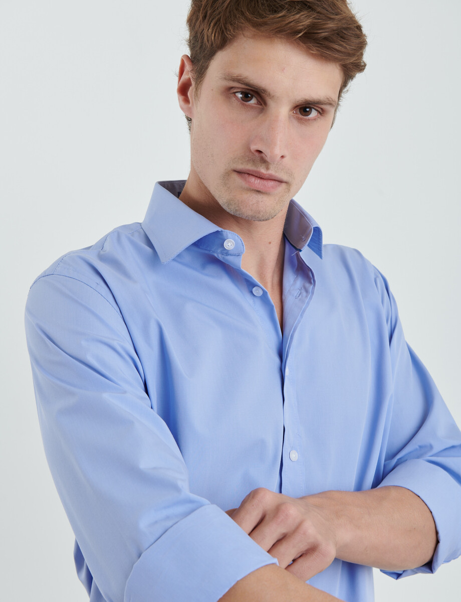 011683 CAMISA VESTIR HARRINGTON LABEL Celeste Oscuro