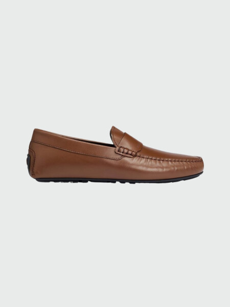 BOSS - Mocasines de cuero con logotipo grabado, NOEL 0