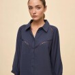 CAMISA ALLIE CASTELLO M.3/4 AZUL