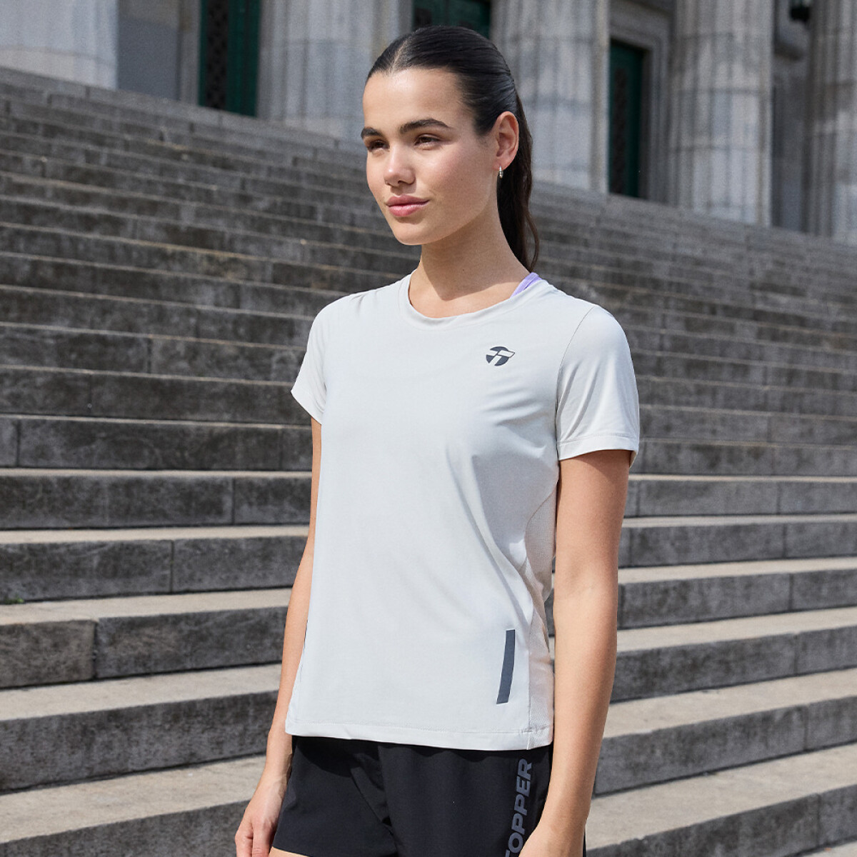 T-SHIRT MC WMN RNG SPRINT verde silver - VERDE SILVER 