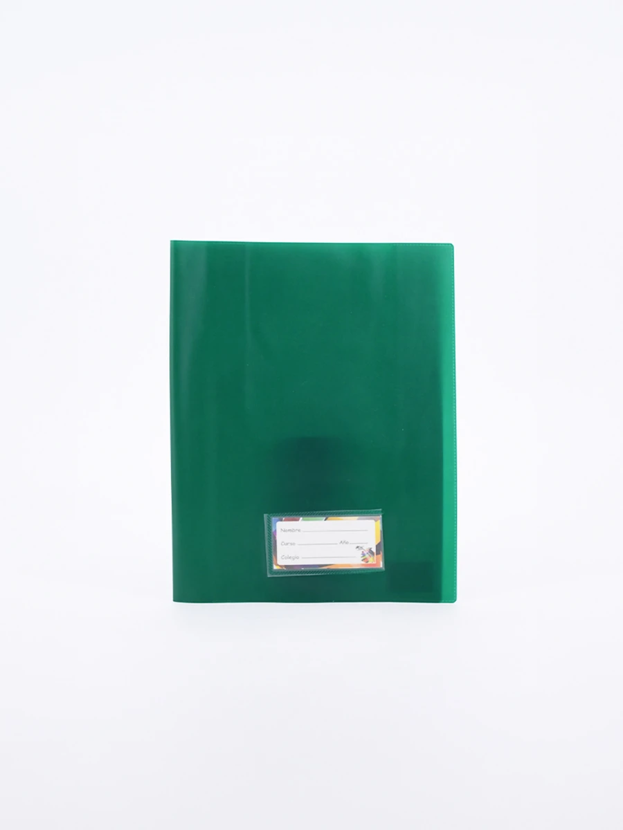 FORRO CUADERNO PVC - VERDE 