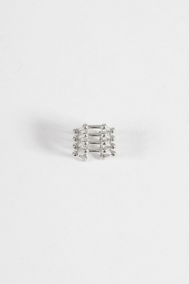 Earcuff cuádruple plateado