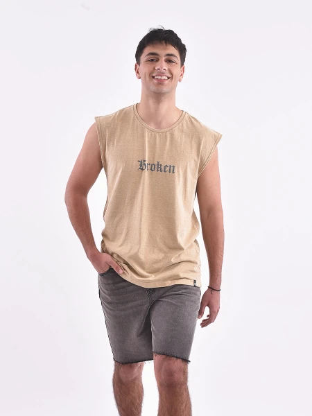 MUSCULOSA MIST OVERSIZE BEIGE