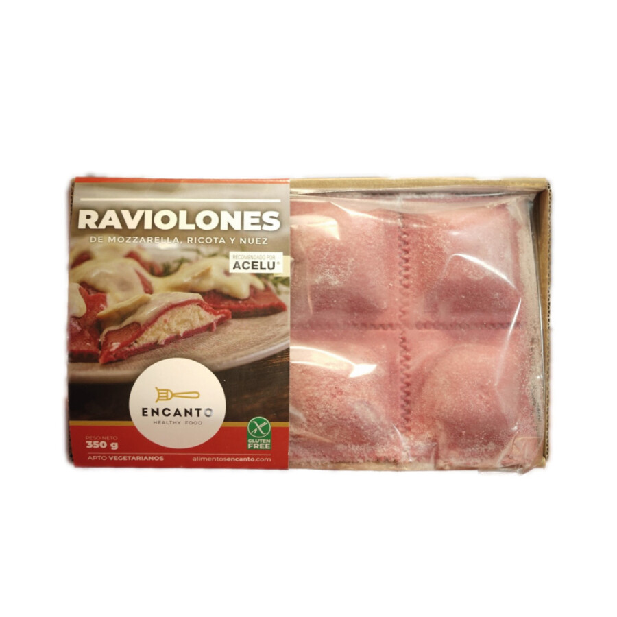 Raviolones Muzzarella, Ricota Y Nuez Encanto Sin Gluten 350g Raviolones Muzzarella, Ricota Y Nuez Encanto Sin Gluten 350g