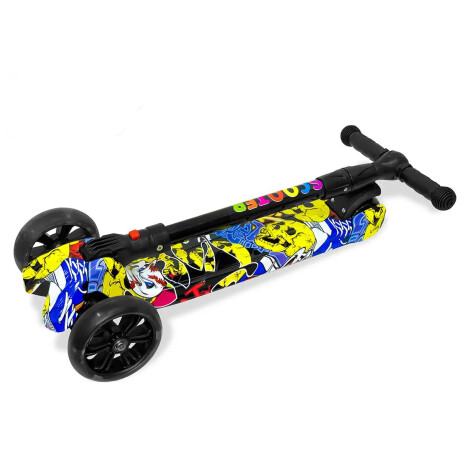 Monopatin Tripatin Rueda Ancha C/Luz Scooter Plegable Multicolor