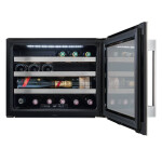 Enfriadora de vino Futura Plus FUT-EV22N vidrio negro 22 botellas negro