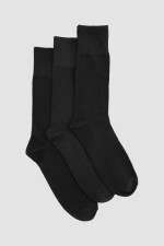 Pack x3 media lisa sujecion suave hombre Negro