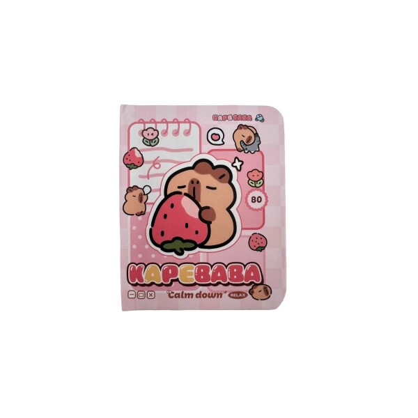Cuaderno pocket capibara rosa
