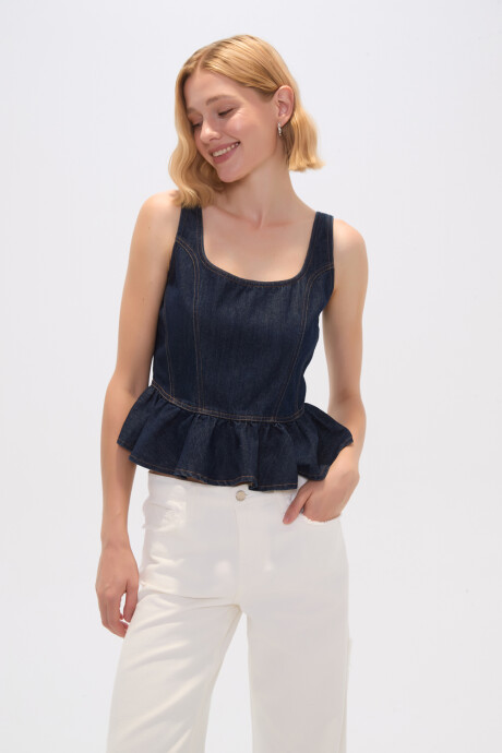 Tops Ecunea Azul Oscuro