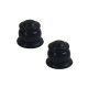 Barrote cortina de metal 2 m + 2 Soportes NEGRO