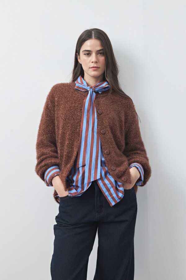 CARDIGAN COYOACÁN Marrón Corteza
