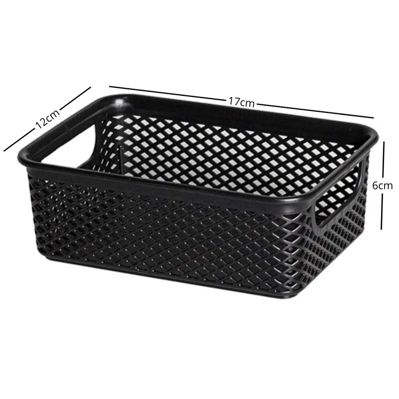 Cesto organizador calado línea P NEGRO