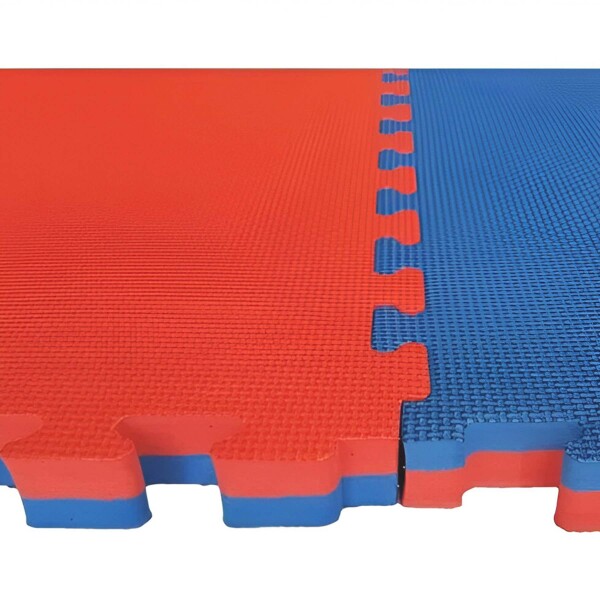 Piso Tatami Goma Eva Encastrable 1x1m 2cm Yoga Pesa Mancuer Color Azul Rojo