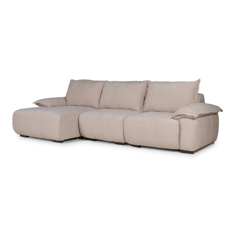 Rinconera Santorini - Tela Microfibra - Chaise izquierdo 12072 (Beige)