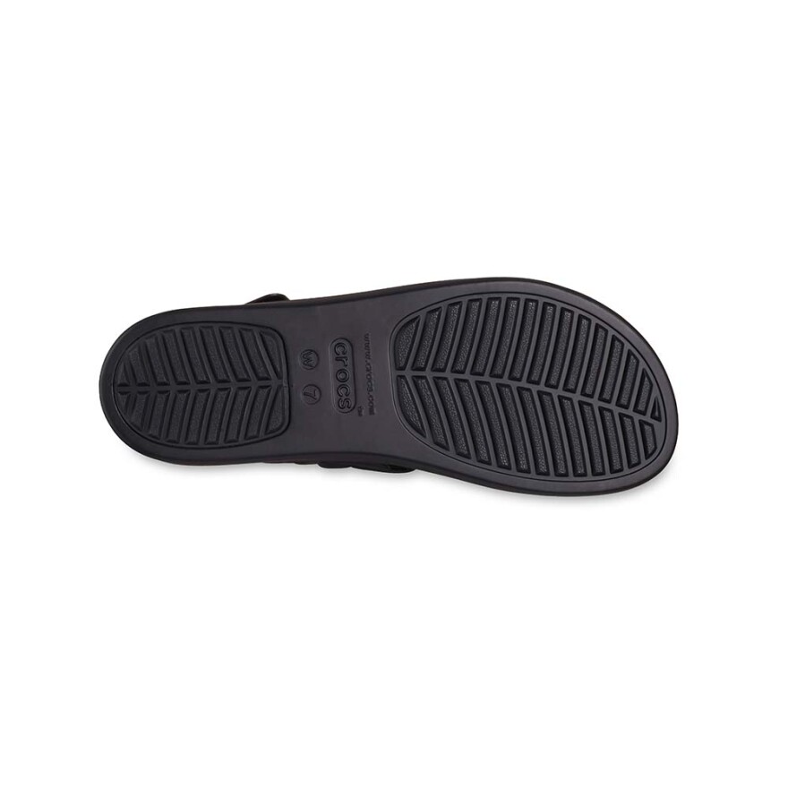 Sandalias Crocs Brooklyn Woven Upper Low Wedge - Mujer Black/black