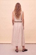 FALDA SARANDI STRIPED Beige Claro