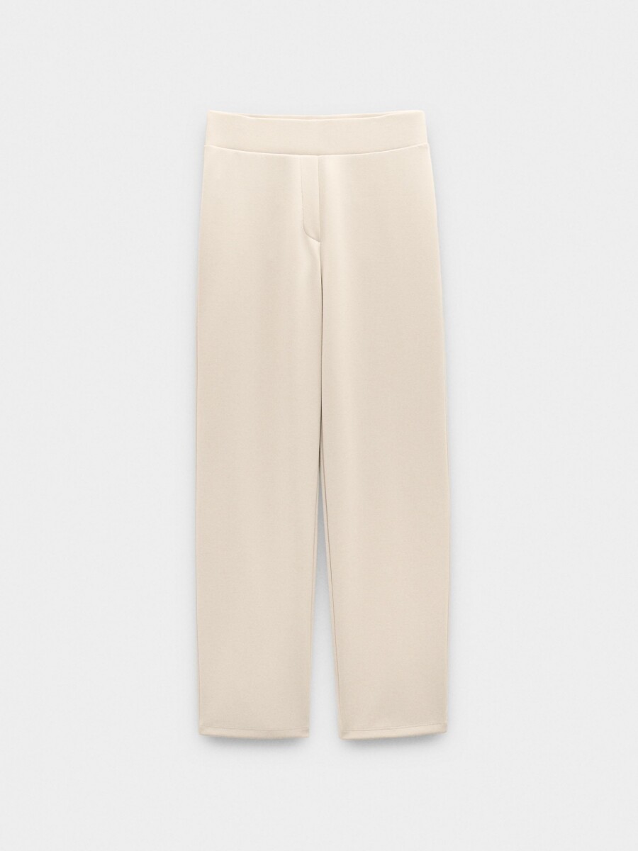 Pantalón Recto Cintura Media crudo