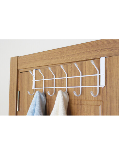 PERCHERO DE PUERTA 50x9.5x14.5CM METAL BLANCO PERCHERO DE PUERTA 50x9.5x14.5CM METAL BLANCO