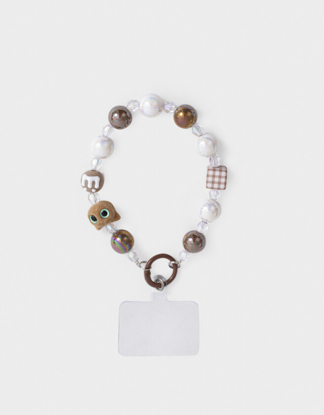 Accesorios De Celular Varios Strap De Mostacillas Para Celular - Marron Camel