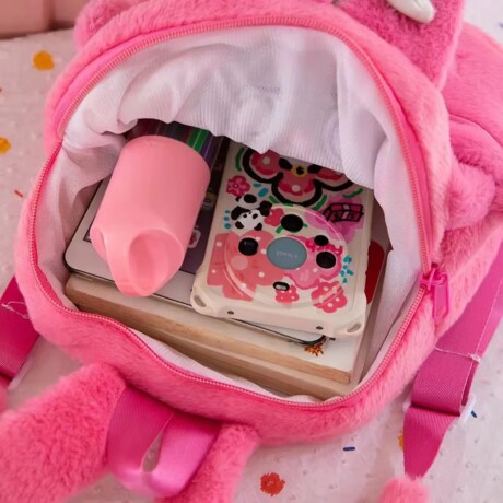 Mochila Peluche Labubu LB-1 de Felpa ROSA