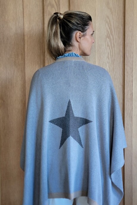 Ruana Estrella Gris