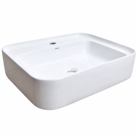 Bacha de apoyo rectangular 51x40 cm c/mesa blanco brillante Dmc Bacha De Apoyo Rectangular 51x40 Cm C/mesa Blanco Brillante Dmc