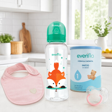 Mamadera Evenflo Forest Bebés 3-12M 240Ml Tetina Flujo Medio Turquesa