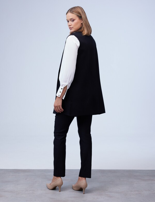 Chaleco Botones NEGRO