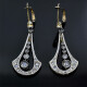 Caravanas Antiguas En Oro 18K, Platino Y Diamantes Caravanas Antiguas En Oro 18K, Platino Y Diamantes