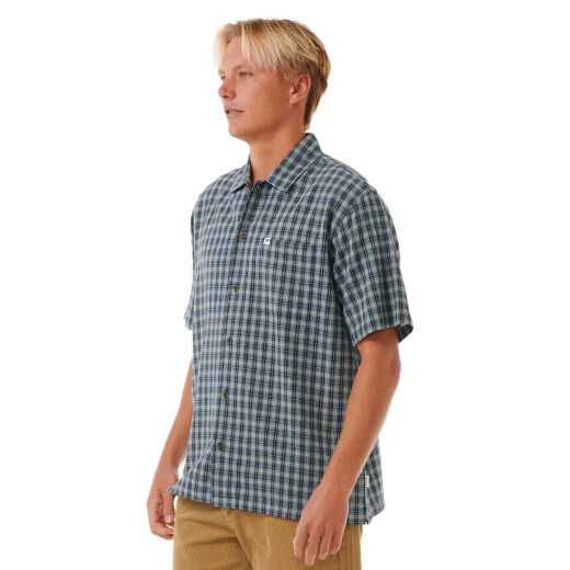 Camisa Rip Curl Classic Surf Check - Azul Camisa Rip Curl Classic Surf Check - Azul