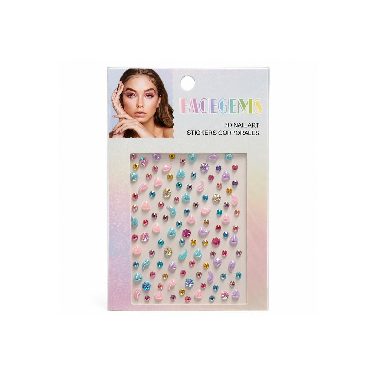 Pack de stickers faciales de varios colores 