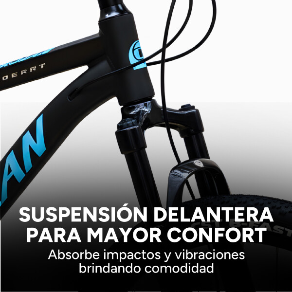 Bicicleta Crolan Montaña Rod 27.5 Freno Disco 21 Vel Shimano Color Negro Celeste