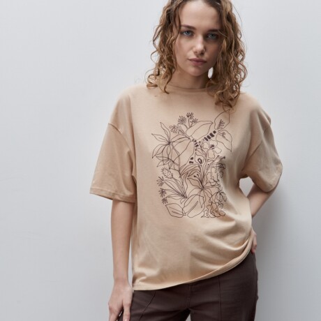 REMERA MECA Beige