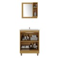 MUEBLE DE BAÑO 60 CM CON MESADA Y ESPEJO - MIEL/FUME MUEBLE DE BAÑO 60 CM CON MESADA Y ESPEJO - MIEL/FUME