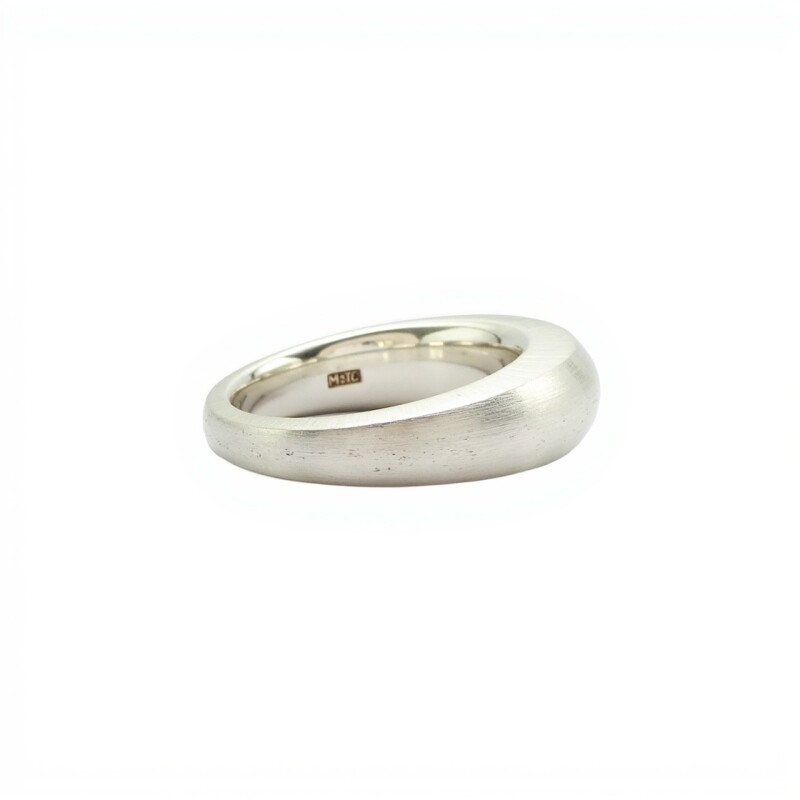 Anillo Liso-Plata 925 Esmerilada-Sin Piedra-AN3128 sinpiedra