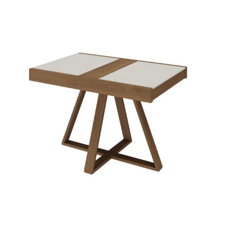 JUEGO DE COMEDOR MESA + 6 SILLAS TAPIZADAS NOGAL/OFF W JUEGO DE COMEDOR MESA + 6 SILLAS TAPIZADAS NOGAL/OFF W