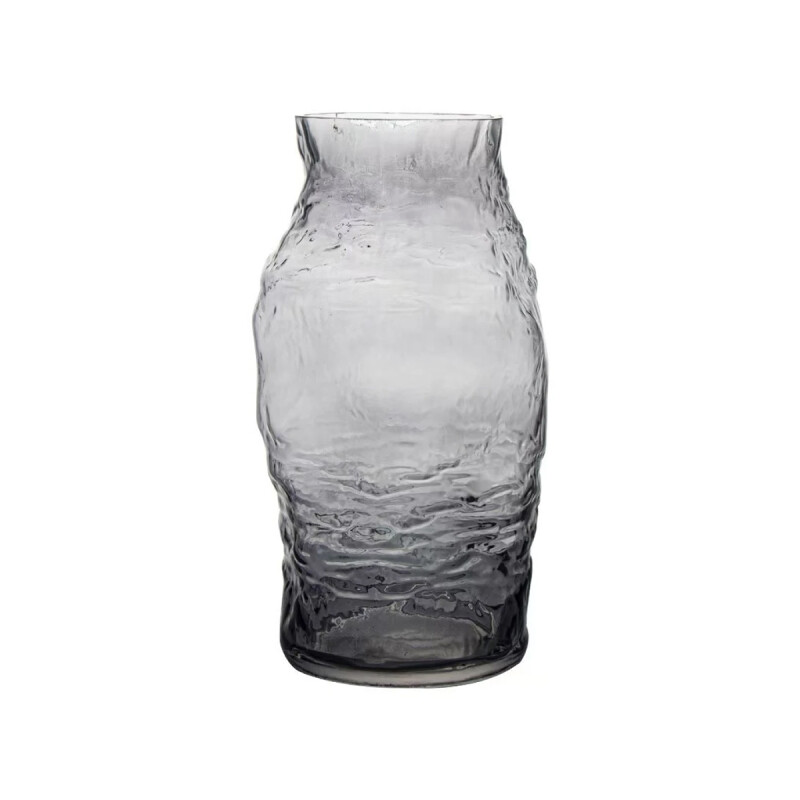 FLORERO VIDRIO LABRADO 12x12x28CM GRIS FLORERO VIDRIO LABRADO 12x12x28CM GRIS