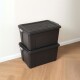 Set x2 Caja organizadora 70lts con tapa NEGRO