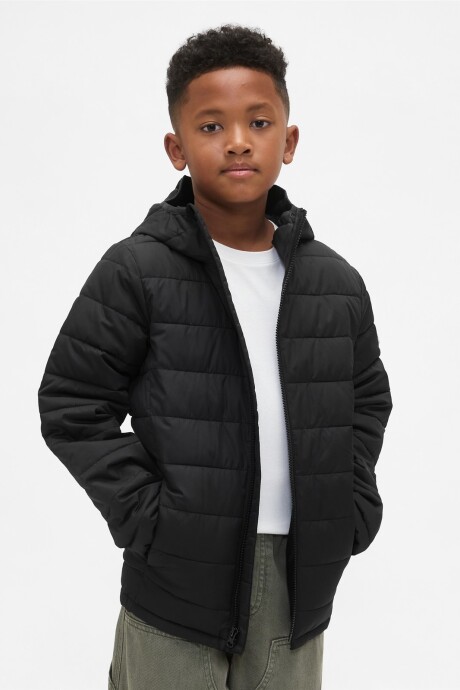 Campera Puffer Logo Gap Niño True Black V2