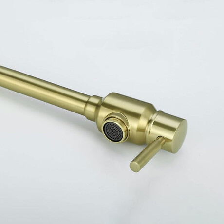 Griferia Mesadas Llena Ollas Monocomando Industrial Oro Mate Solo Agua Fria DORADO-BRUSHED GOLD