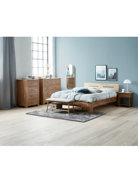 Estructura cama OLSKER 2 Plazas 140x190 roble claro Estructura cama OLSKER 2 Plazas 140x190 roble claro