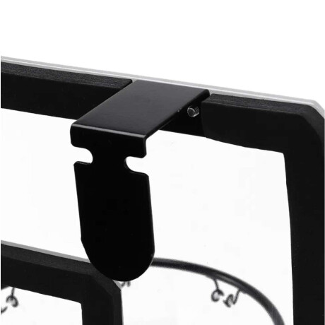 Aro de basquetbol con pelota e inflador para puerta Negro